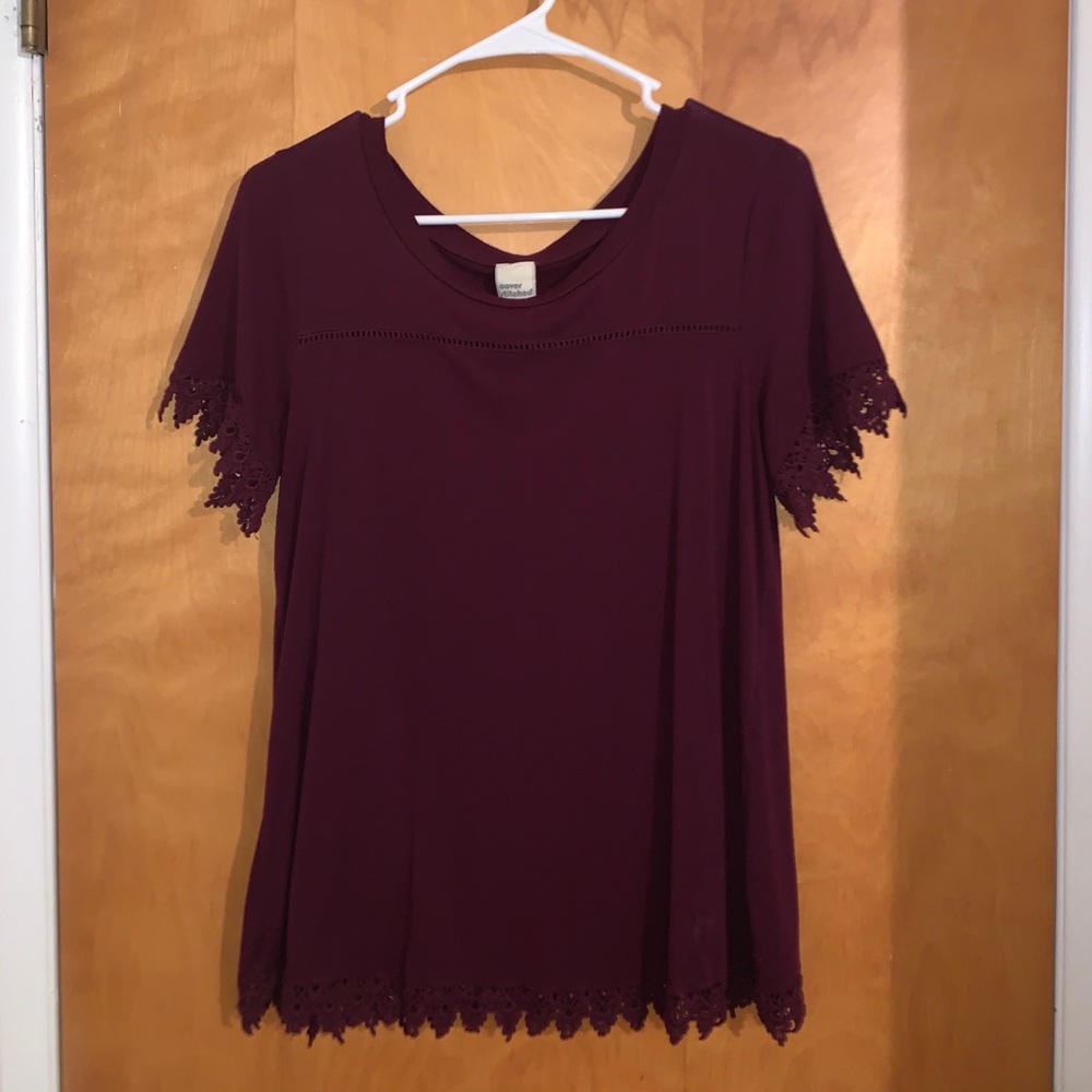Maroon Lace Blouse
